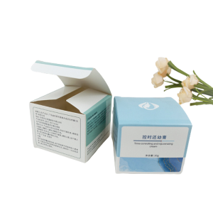 Skin care paper box white card light film packaging box cosmetics folding color box
