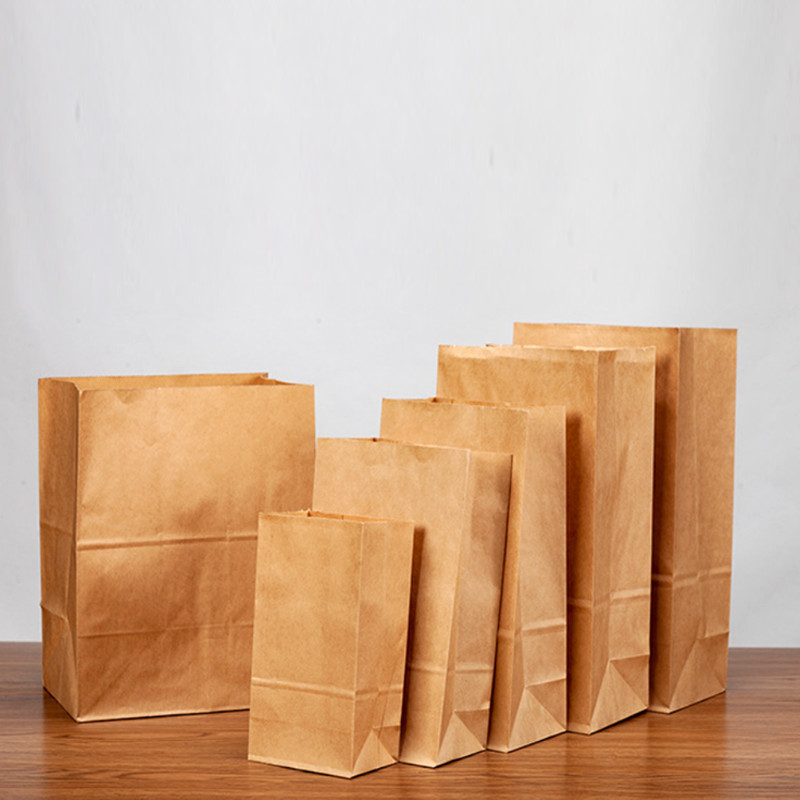 2022 China New Design Lipstick Box Packaging - Brown Kraft greaseproof food packaging bag toast bread takeaway paper bag – Spring Package