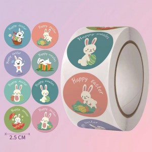 Cute Funny Gifts Amazon Rabbit Easter 8 Types Cartoon Stickers for Party Decoration Gift Stickers
