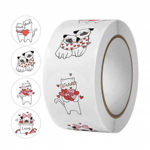 Wholesale Discount Packaging Clothing Delivery - Wholesale Cartoon Waterproof Cylinder Self-adhesive Paper Printing Sticker Label – Spring Package