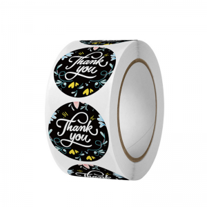 500pcs Thank You Labels Per Roll 1″ Round Thank You Stickers for Small Business