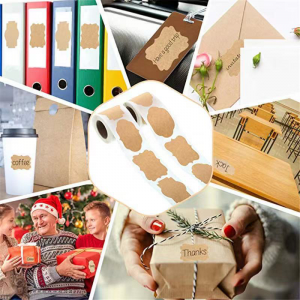 Hot Sale Full Color Printing Greeting Kraft Paper Sticker for Small Business.