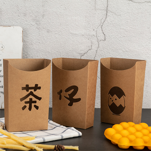 Custom Disposable Takeaway Fast Food Snack Potato Fried Chips Packaging Paper Box with Logo