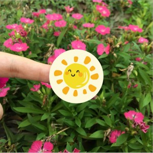 Custom Lovely Sticker Packing Of Design Sunlight Series Decorative Sticker with 4 Patterns