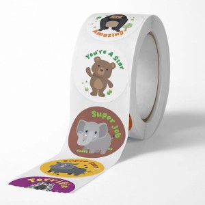 Amazon New Style Children Happy Birthday Stickers Beautiful 8 Types Cartoon Party Decoration Gift Stickers
