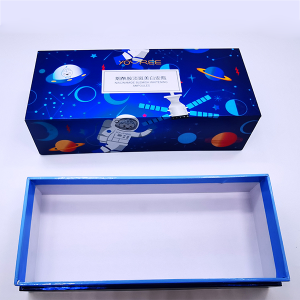 Customized Product Packaging Small Blue Paper Box Packaging White Cardboard Cosmetic Box