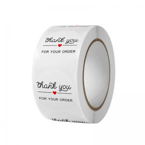 1 Inch Thank You Stickers Roll Round Stickers 500 PCS for Hand Gift Packaging
