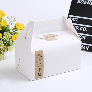 Wholesale OEM Custom Logo Portable Disposable Cupcake Birthday Wedding Party Cake Food Paper Packaging Boxes with Handle