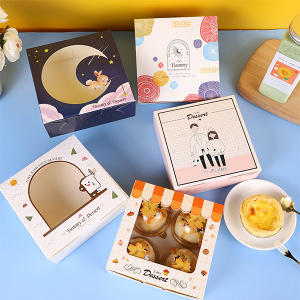 Professional China Gift Packaging Box - China Wholesale Custom Cake Disposable Transparent Pet Packaging Egg Tart Packaging Gift Box – Spring Package