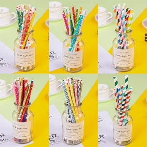 Hot-selling China Hot Selling Popular Straws Biodegradable Eco- Friendly Colorful Paper Drinking Straws