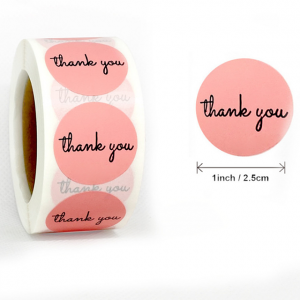 China Factory Custom 1/1.5 inch Circle Stickers Round Label 500 Small Business Thank You Stickers