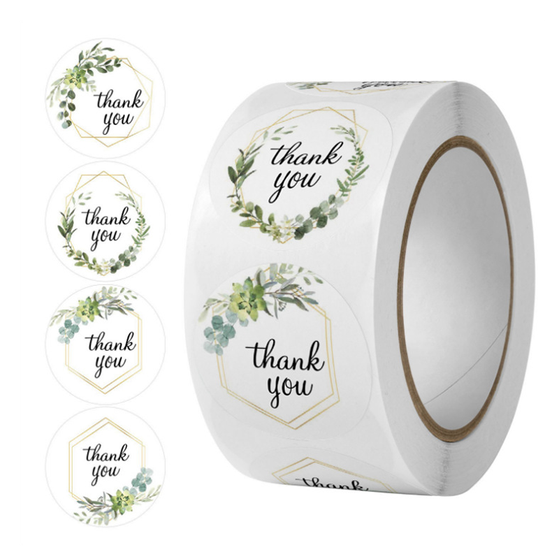 Cheapest Factory Mailing Address Labels - Best Sale 500 pcs 2.5cm 1 inch Roll Self Adhesive Label Christmas Thank You Sticker – Spring Package