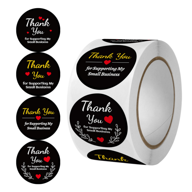 Hot Sale 1 inch Round 500 Thank You Stickers for Business Featured Image