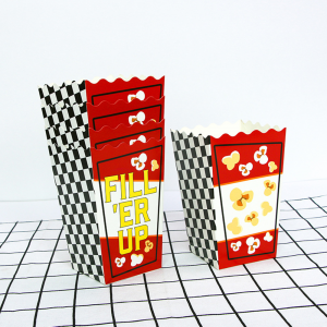 China Factory Custom Print Disposable Paper Popcorn Bucket Food Fried Chicken Paper Bucket Box
