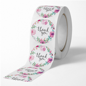 Wholesale Custom 1 inch Circle Stickers Round Label 500 Thank You Stickers Roll for Small Business