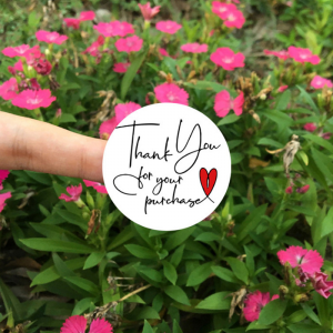 Thank You Roll Round 1 inch Tag Labels Thank You Sticker For Small Business