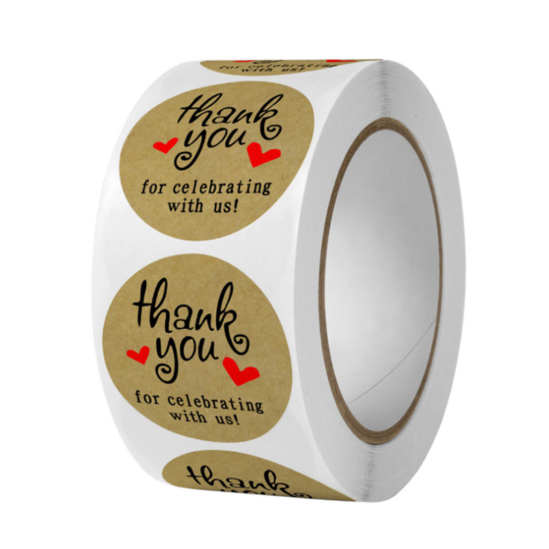 2023 Amazon Heartd-shape Thank You for Celebrating with Us Label Sticker for Supporting My Small Business Featured Image