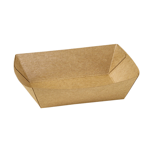 Custom Logo Kraft Paper Disposable Boat Shape Takeaway Container Fast Food Hot Dog Packaging Paper Box Featured Image