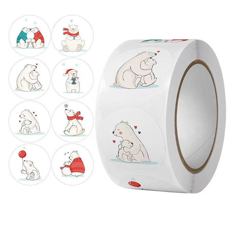 Original Factory Custom Cosmetic Packaging Boxes - Cute Stickers 500 Bear Love Each Other  Custom Adhesive Gift Paper Stickers For Daily – Spring Package