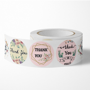 Amazon Custom Decorative Die Cut Coated Paper Printed Stickers Thank You Stickers for You