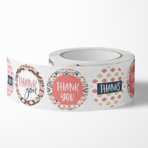 Round Circle Roll Personalized Sticker Printing Thank You Stickers For Small Business