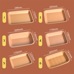 Multi-standard Oil-proof Waterproof Paper Plate Disposable Square Food Tray Kraft Paper Dinning Tray