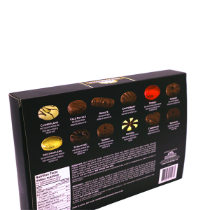 Custom White Cardboard OEM Black Gift Chocolate Favor Box