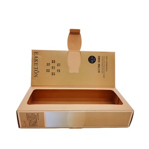 Wholesale OEM Gold Cardboard Paper Book Shape Style Ribbon Closure Luxury Gift Packaging Paper Cosmetic Box