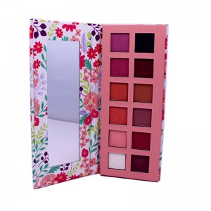 Manufacturers supply empty multi-color custom large-capacity paper magnetic eyeshadow palette box wholesale with mirror