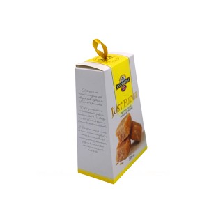 Custom Cardboard OEM Small Trapezoid Paper Gift Box Food Fudge Boxes