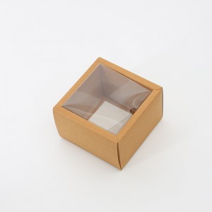 Custom Transparent Kraft Paper Gift Box Packaging Paper Boxes With Clear Window