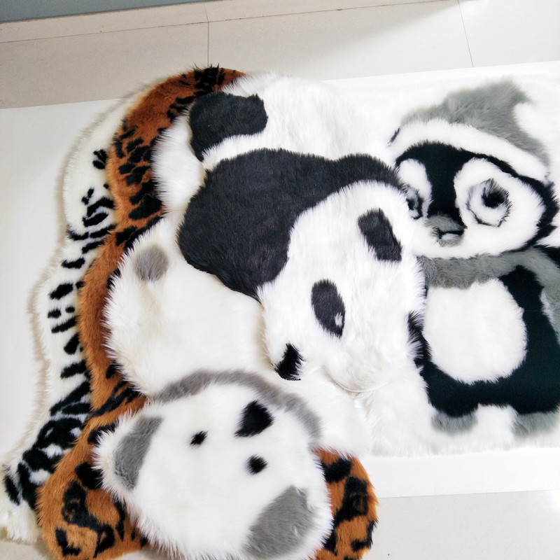Wholesale  Luxury Plush Washable Synthetic Sheepskin Carpet Bedroom Floor Animal Rug