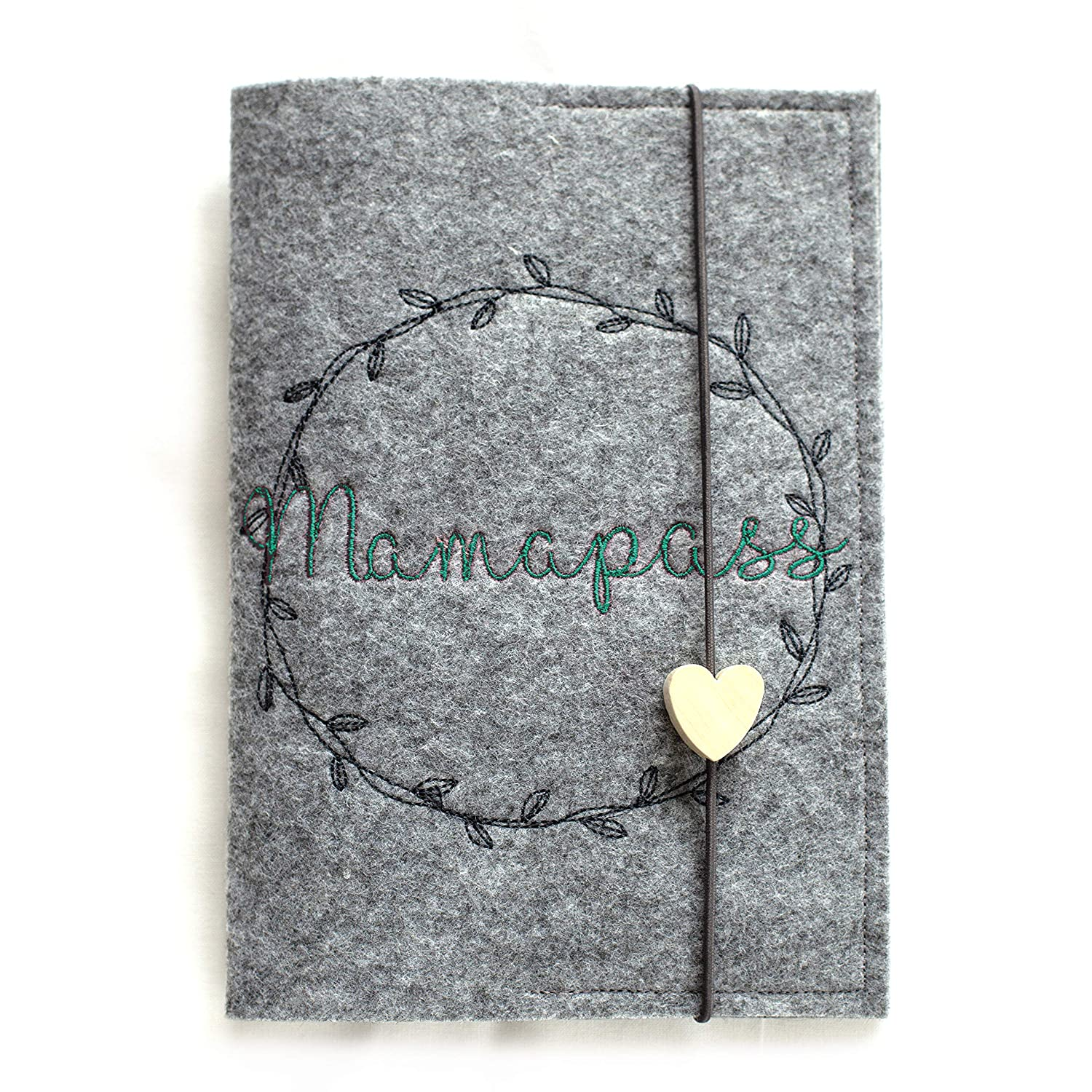 Felt Book Cover with Compartments for Booklet,Insurance Card,Vaccination Certificate and Maternity Passport