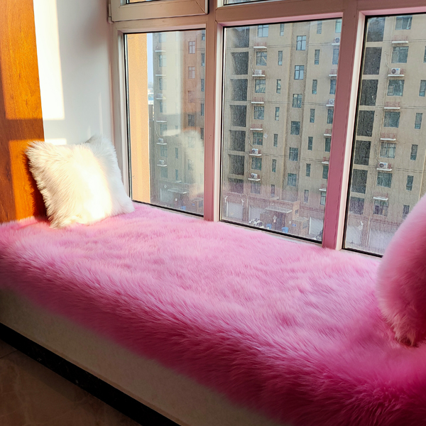 customize  colors  high-grade imitation sheepskin plush carpet living room bedroom balcony wave window ma