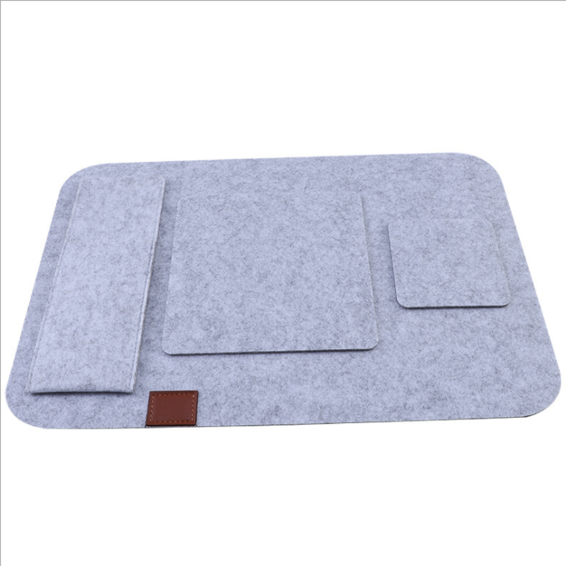 Premium Felt Placemats Set 12Pcs Washable Placemats with Coasters and Cutlery Pockets for Dining