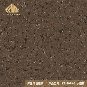 KB-8019 2021 China Factory Hot sale PVC lamination film for wall panel rock texture Decoration PVC Film skin feel pvc marble series film