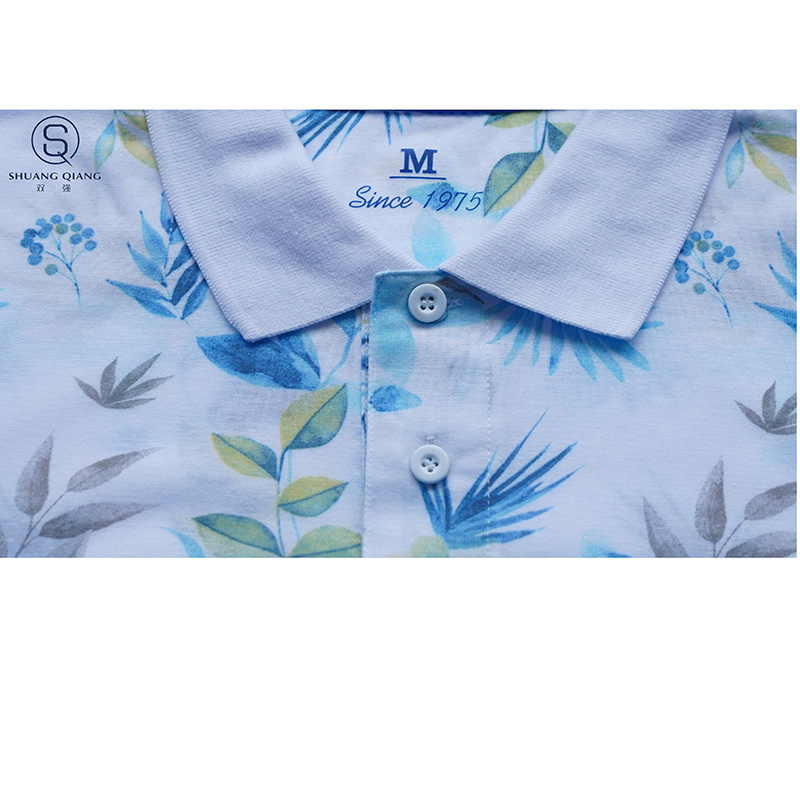 High-quality shorts sleeve TC 65%polyester/35%cotton sports all water based printing mix colors flat machine collar and sleeve jersey polo shirt