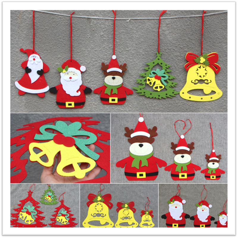 100% polyester Felt  Christmas tree ornaments for Kids
