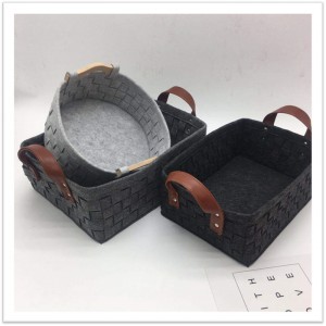 Best quality Smooth Needle Felting -  Polyester felt Storage bags felt firewood storage basket  – Dingfeng