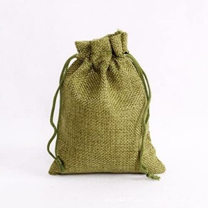 Bag 5 natural jute sack linen drawstring bag Christmas Halloween Wedding Birthday party candy box Chocolate bag