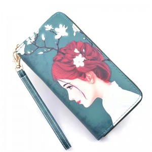 Professional China Customized Logo Long Ladies Wallet Leather Coin Purse Card Case Fashion Wallet