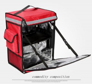 New style 43L takeaway bag backpack portable insulation bag waterproof Oxford cloth meal delivery pizza insulation bag