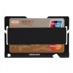 Wallet-shielded card holder with wallet-expandable minimalist wallet design-ultra-thin men’s wallet