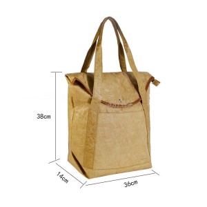 High-quality, environmentally friendly, washable and reusable DuPont paper bags, foldable, durable and leak-proof classic brown DuPont paper insulation bags
