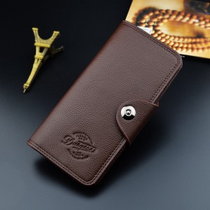 Long men’s wallet youth fashion student wallet classic buckle multi-card fashion wallet