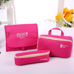 Outdoor travel portable waterproof three-in-one foldable Oxford cloth storage bag