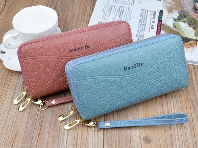 China Ladies wallet long section large capacity double zipper