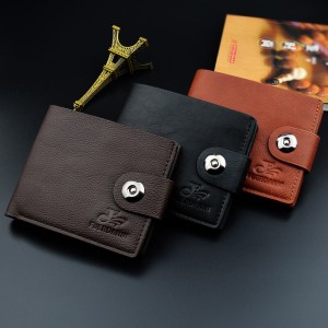 Magnetic short wallet men’s short horizontal casual wallet