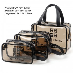 High definition China New PVC Transparent Cosmetic Bag Washing Storage Bag Large Capacity Waterproof Beauty Storage Cosmetic Bag