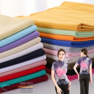 Tekstil Bercetak Elastik Poliamida Tenunan Biasa untuk Seluar Dalam, Pakaian Mandi, Jubah, Baju Renang, Pakaian dan Peralatan Yoga